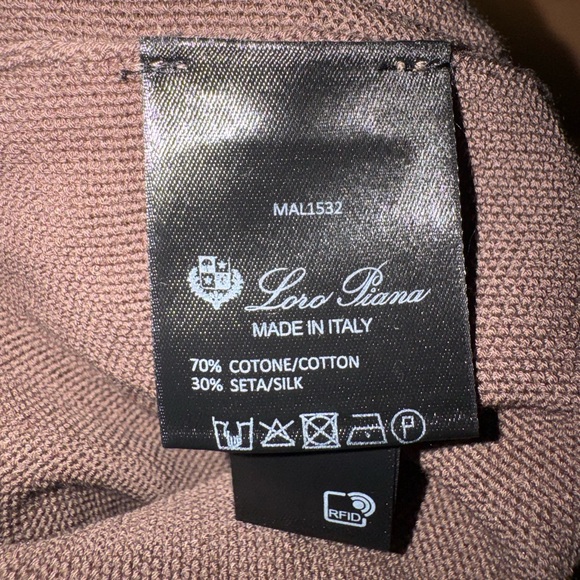 Loro Piana Walkery Crewneck knit Tee Cotton Silk Brown IT 52 XL - Picture 5 of 8